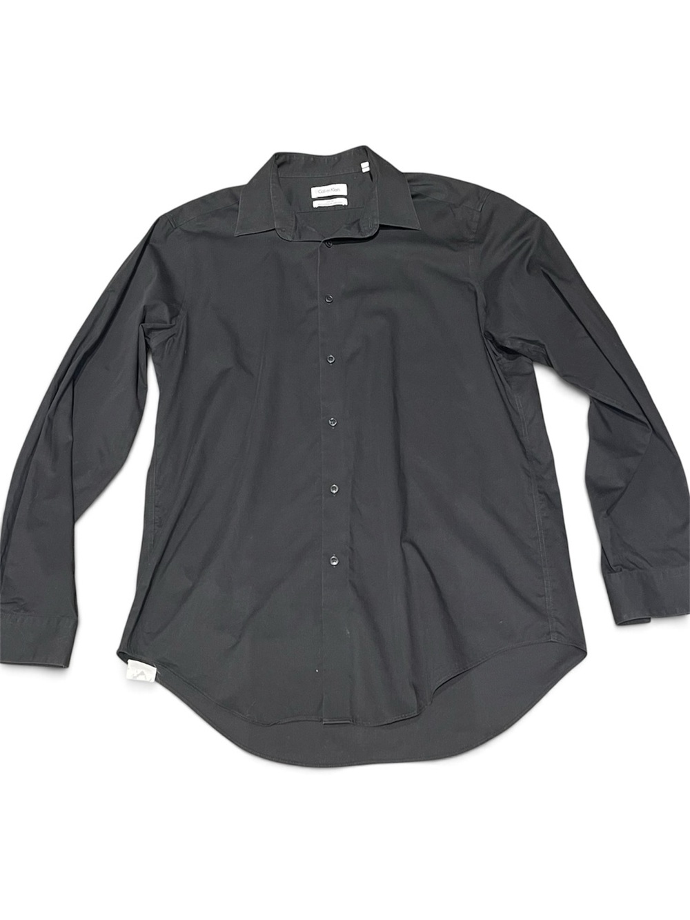 Calvin Klein Men's Slim Black Long-Sleeve Dress Shirt